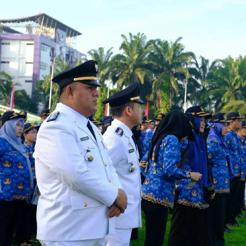 Upacara Peringatan Hari Jadi Kota Medan ke-432 Tahun di Stadion Mini USU (1 Juli 2022).